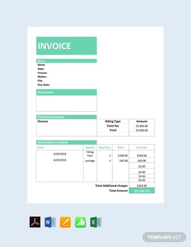 sample attorney invoice template