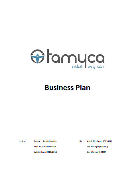 sample car rental business plan template