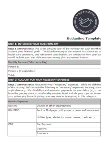 12+ College Budget Templates to Download - PDF, Excel, Word, Numbers