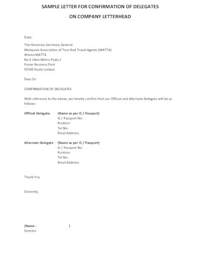 sample company conformation letter in pdf