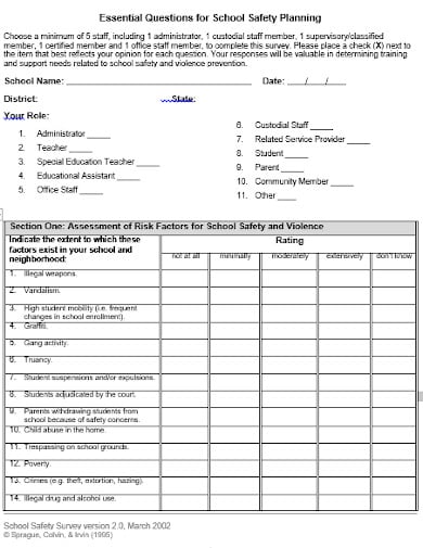 school-safety-survey-template