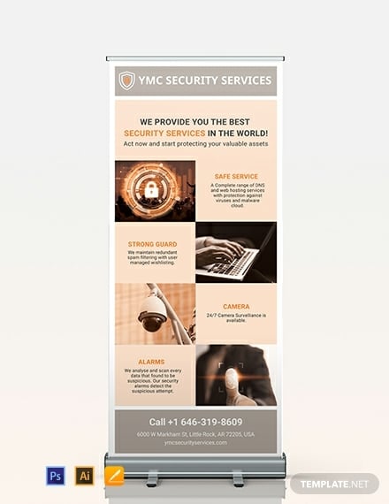 security services marketing roll up banner