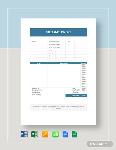 self employed invoice template