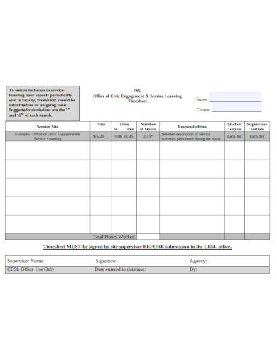service-learning-time-sheet-template