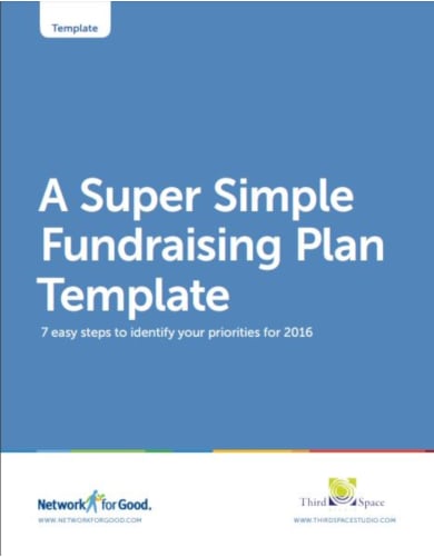 simple and concise fundraising strategy template