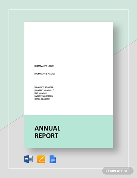 simple annual report template