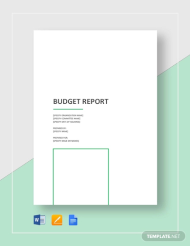 simple budget report template