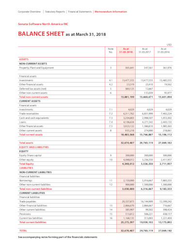 simple company balance sheet template