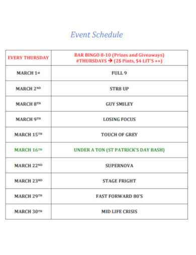 simple-event-schedule-template