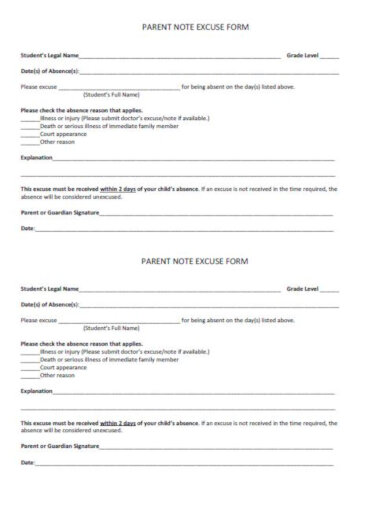 10+ Medical Excuse Note Templates - Google Docs, Word, Pages, Pdf