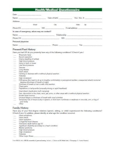 10 Best Medical Questionnaire Templates Pdf 0083