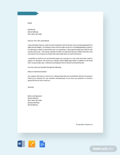 simple personal fundraising letter