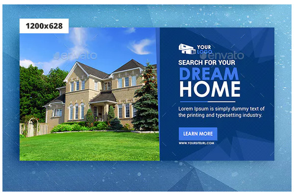 simple real estate banner ad
