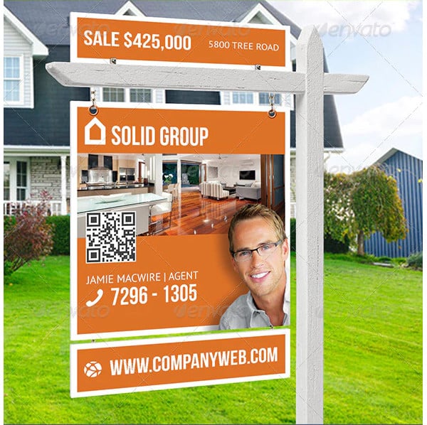 simple real estate sign template