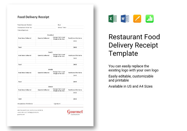 simple restaurant food delivery receipt1