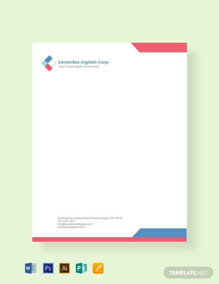 simple small business letterhead template