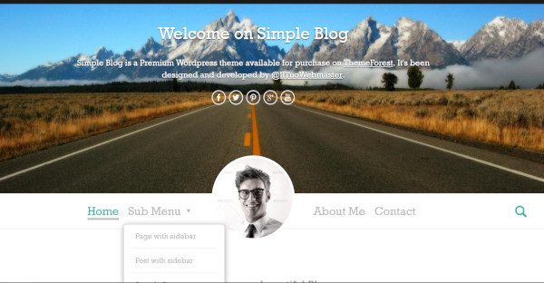 simpleblog – responsive video post format wordpress theme
