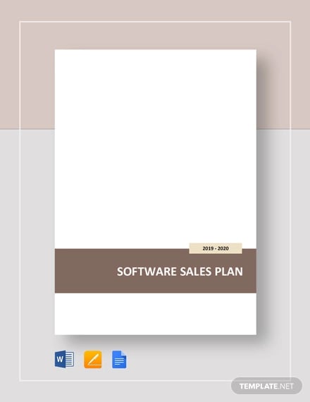 software sales plan template