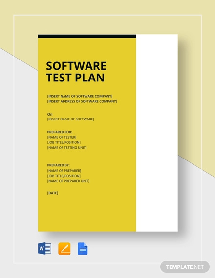 software test plan template
