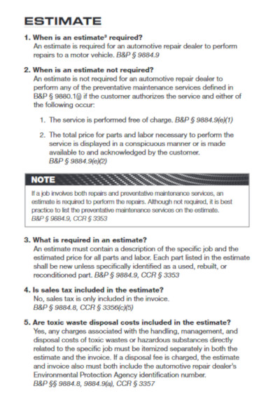 sophisticated auto repair invoice template