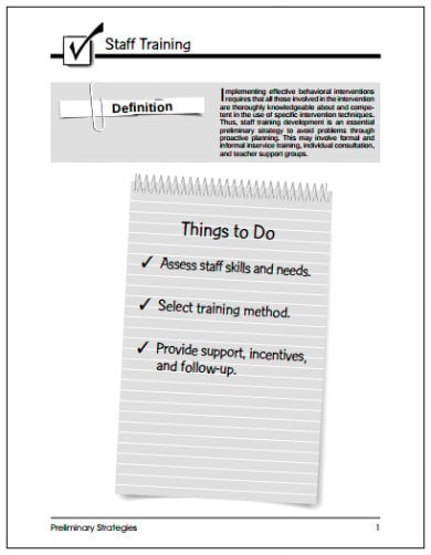 staff training checklist template