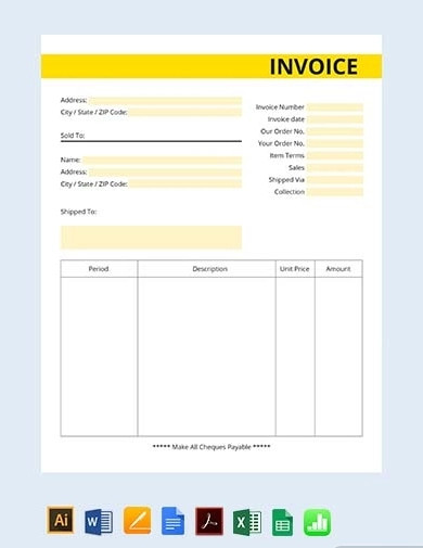 standard commercial invoice template4
