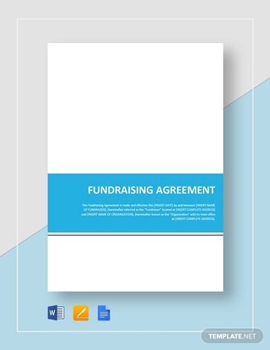 standard fundraising agreement template
