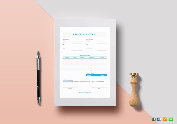 standard medical invoice template
