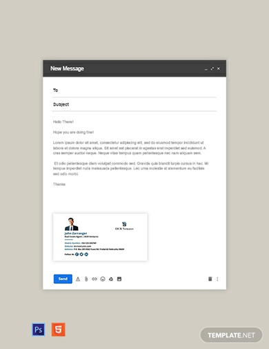 standard real estate email signature template