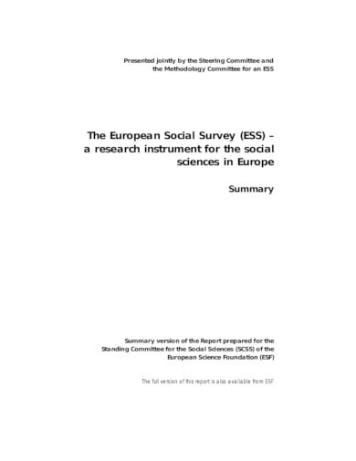 standard social survey in pdf