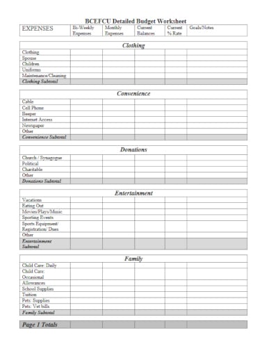 simple budget template pdf free