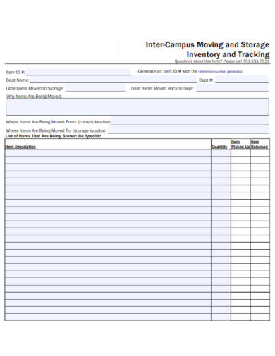 storage inventory list template