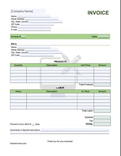 structured graphic design invoice template