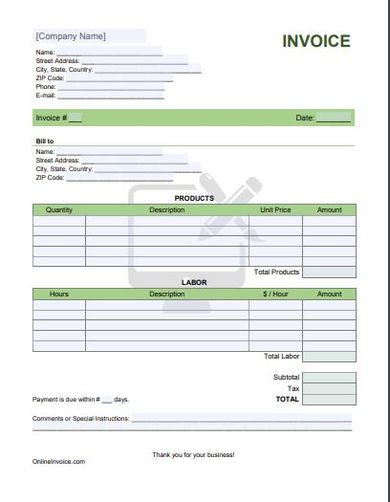 8+ Graphic Design Invoice Templates - Excel, Word, Numbers, Pages, PDF