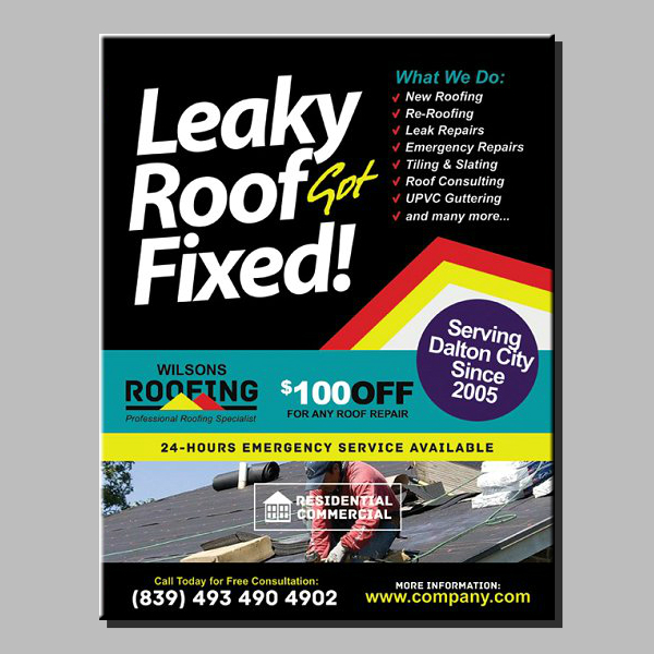 10+ Roofing Services Flyer Templates Illustrator, InDesign, Word