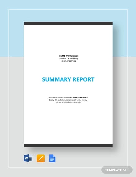 summary-report-template