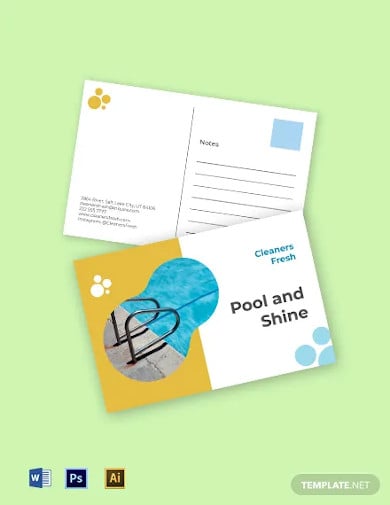 swimming-pool-cleaning-service-postcard-template
