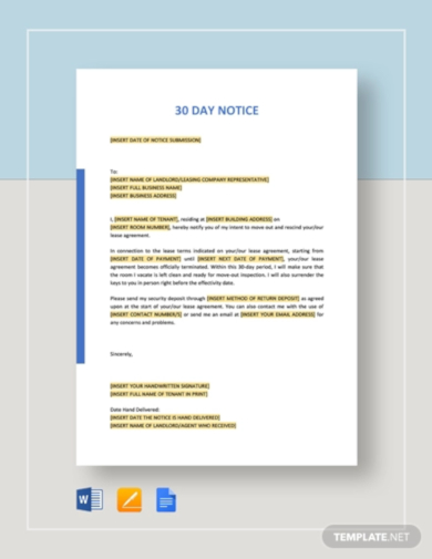 9 Tenant Move Out Letter Templates PDF Google Doc Word