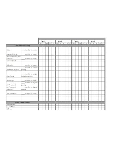 the sip construction schedule template