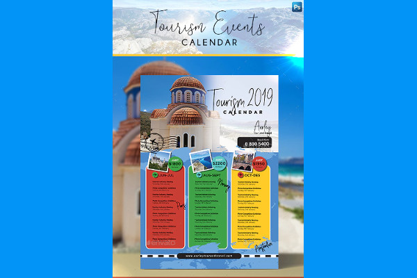 tourism event calendar template