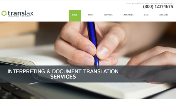 translation service parallax wordpress theme