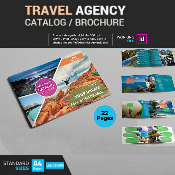 travel agency brochure catalog template