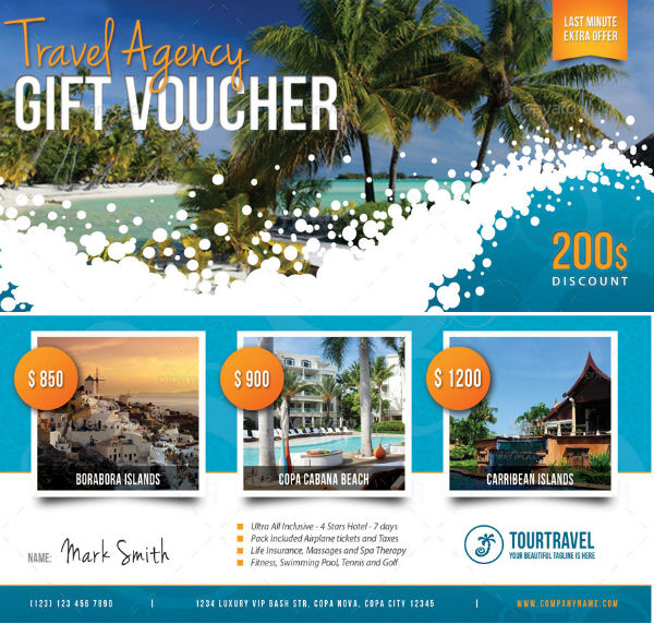 10+ Travel Gift Voucher Templates PSD, MS Word, Publisher