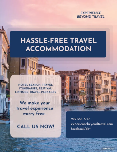 travel company flyer template