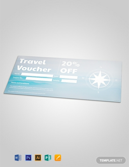 travel discount voucher template