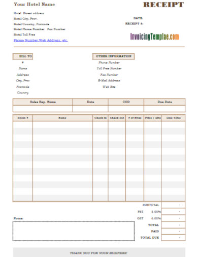 12+ Travel Invoice Templates - Word, Excel, Numbers, Docs, PDF