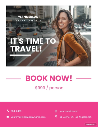 travel and tourism flyer template