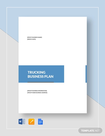 business plan sample for transport