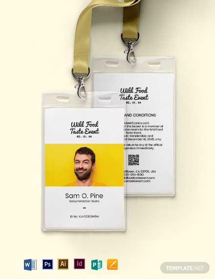 15+ Event Identification Card Templates- Illustrator, Photoshop, MS ...