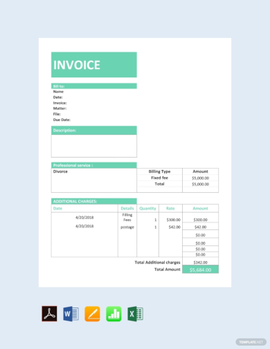 unique legal invoice template